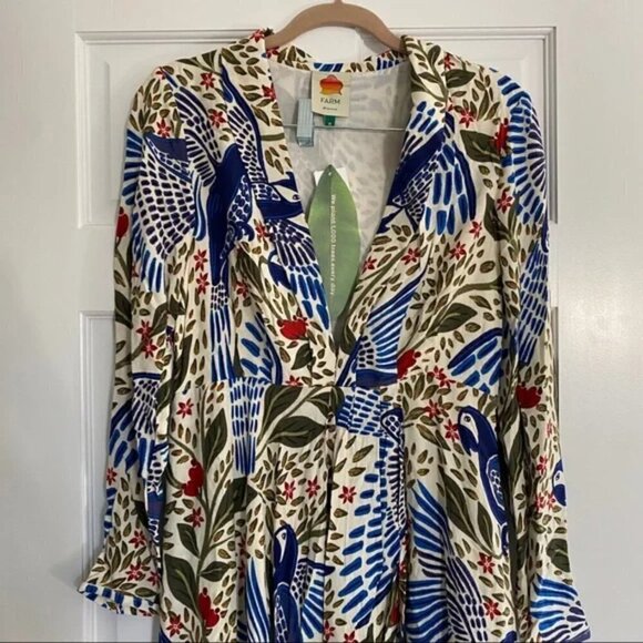 FARM Rio Blue Macaw Flight Maxi Dress - Picture 13 of 15